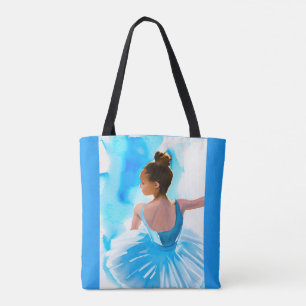 Bolso De Tela Bella Ballerina Joven en Azul