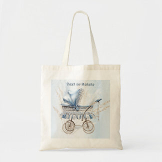 Bolso De Tela Bella floral azul de la cutis clásica del bebé Str