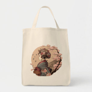 Bolso De Tela Bella Geisha Geiko Geigi Cherry Blossom Sakura