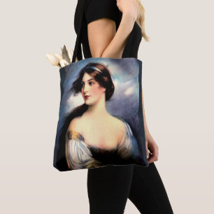 Bolso De Tela bella mujer victoriana con viento