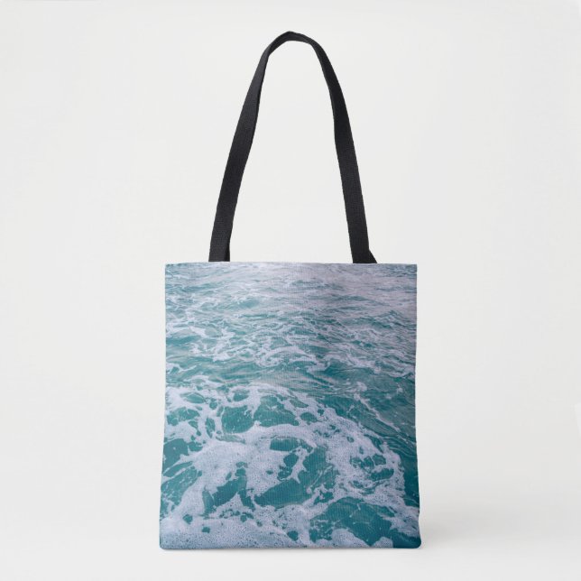 Bolso De Tela Bella olas de mármol marino texturehipster,backgro (Anverso)