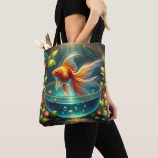 Bolso De Tela Bella pez dorado de Nowruz