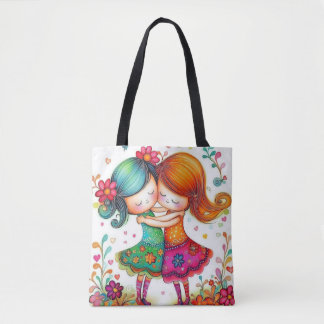Bolso De Tela Bellas Amiguitas