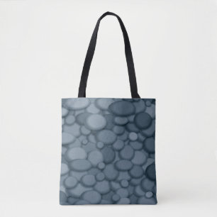 Bolso De Tela Bellas guijarros rocosos del río Gris Azul