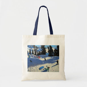 Bolso De Tela Belleza azul Plagne del trineo