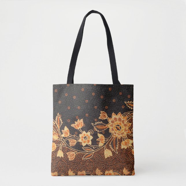 Bolso De Tela Belleza de arte batik indonesio malasio (Anverso)