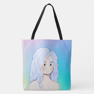 Bolso De Tela Belleza de Cabello Plateado