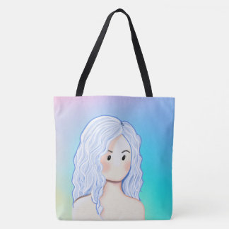 Bolso De Tela Belleza de Cabello Plateado