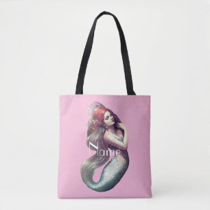 Bolso De Tela Belleza de la sirena pelirroja Thunder_Cove