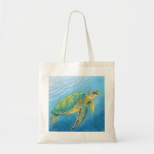 Bolso De Tela Belleza de la tortuga (Frente)