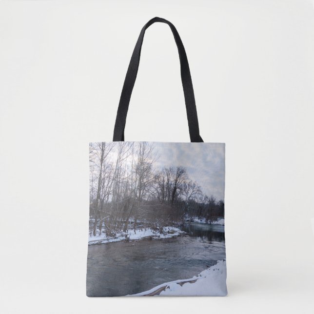 Bolso De Tela Belleza de nieve Río James (Anverso)