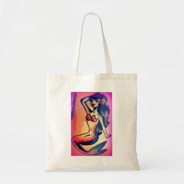 Bolso De Tela belleza de sirena soleada (Frente)
