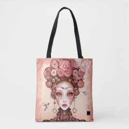 BOLSO DE TELA BELLEZA DE VINTAJE DE STEAMPUNK DOLL FRONCE TOTE B