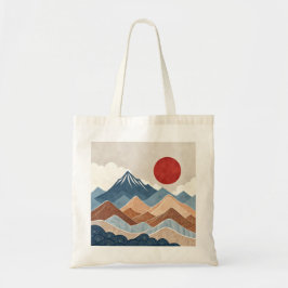 Bolso De Tela Belleza del atardecer en montañas