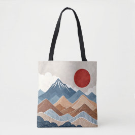 Bolso De Tela Belleza del atardecer en montañas
