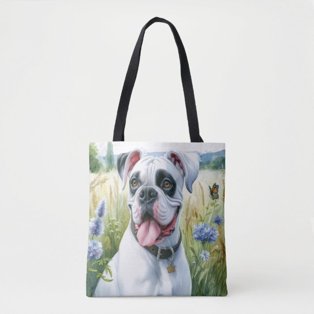 Bolso De Tela Belleza del perro boxer (Anverso)