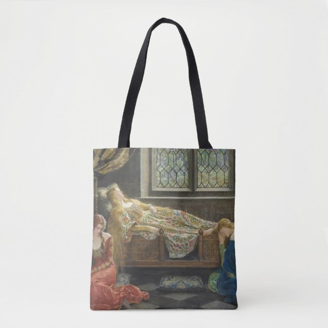 Bolso De Tela Belleza durmiente (por John Collier) (Anverso)