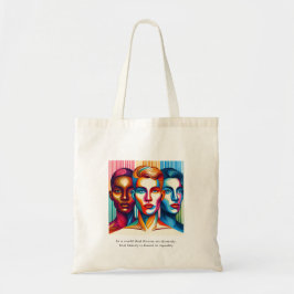 Bolso De Tela Belleza en la igualdad 3 caras