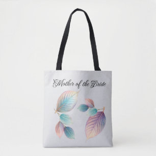 Bolso De Tela Belleza etérea Tono suave Hojas Pastel singulares