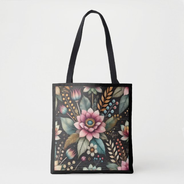 Bolso De Tela Belleza florecida (Anverso)