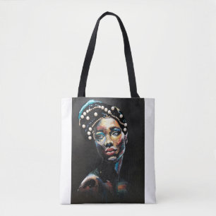 Bolso De Tela Belleza texturizada: un retrato abstracto de cuent