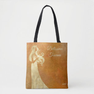 Bolso De Tela *~* Bellissima Toscana lengua italiana toscana