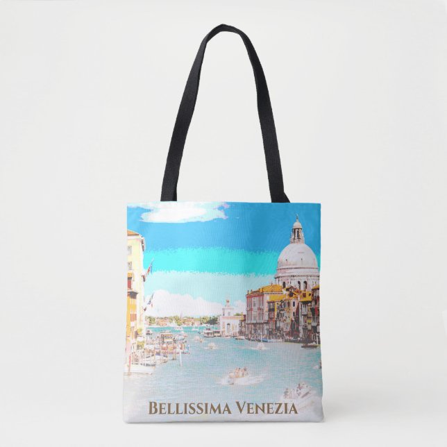 Bolso De Tela ** Bellissima - Venecia en lengua italiana (Anverso)