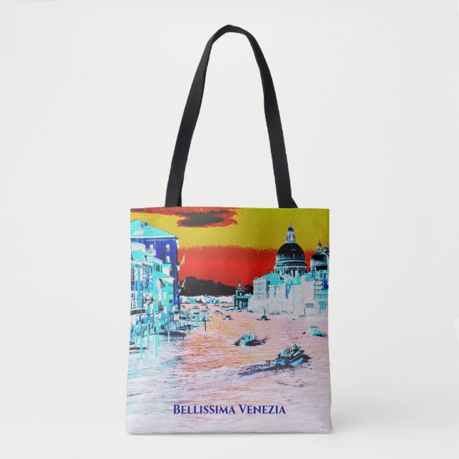Bolso De Tela *~* Bellissima . Venecia en lengua italiana  (Anverso)