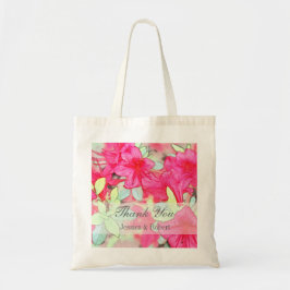 Bolso De Tela bello arte rosa azalea flores boda