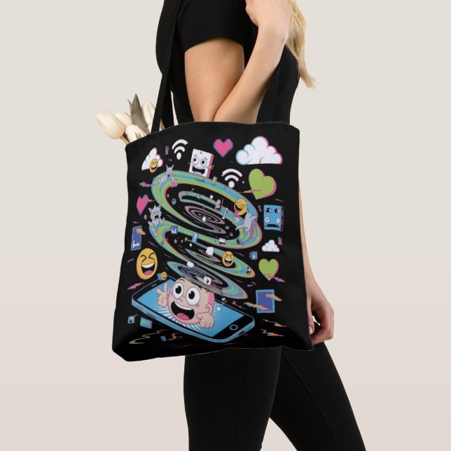 Bolso De Tela Bello Caos  (Detalle)