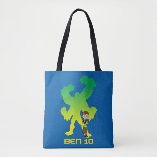 Bolso De Tela Ben 10 y Cuatro Brazos Sombra (Anverso)