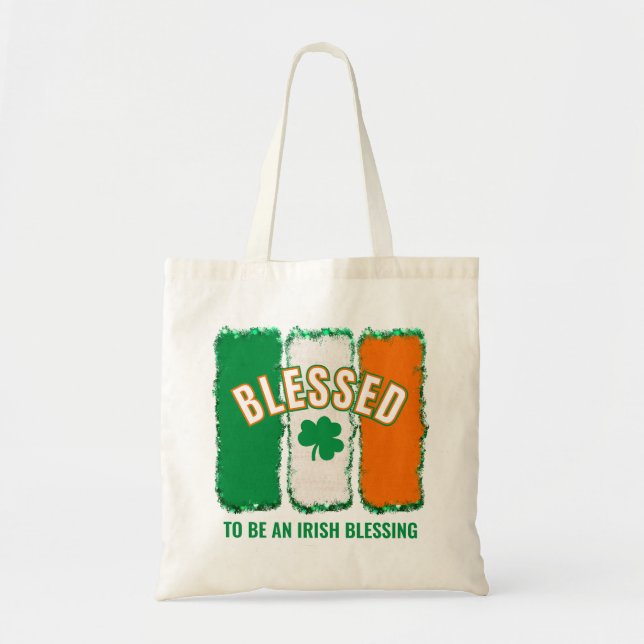 Bolso De Tela BENDECIDIDOS DE SER UNA BENDICIÓN IRLANDESA DEL Dí (Frente)