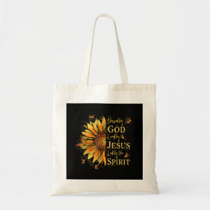 Bolso De Tela Bendecido por Dios - Amado por Jesús, Girasol