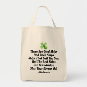 Bolso De Tela Bendición de amistad irlandesa Buena nave amigo na