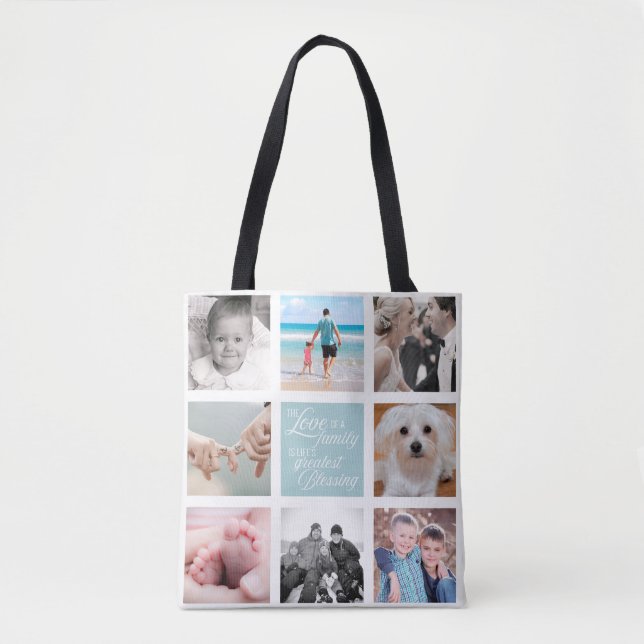 Bolso De Tela Bendición del amor familiar | 16 Fotografía (Anverso)