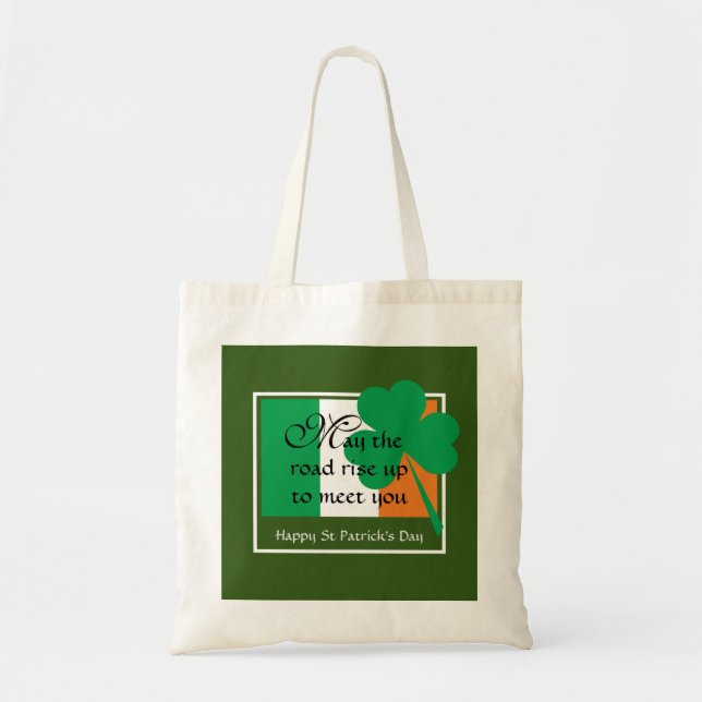 Bolso De Tela BENDICIÓN IRLANDESA Día de San Patricio (Frente)