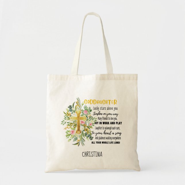Bolso De Tela Bendición irlandesa para GODDAUGHTER - Regalo pers (Frente)