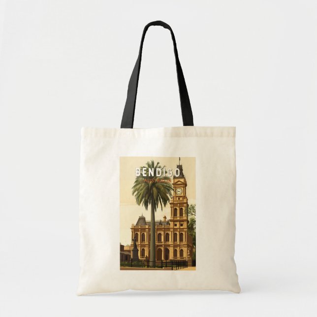 Bolso De Tela Bendigo Australia Viaje de arte (Frente)