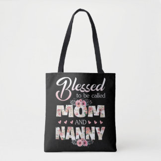 Bolso De Tela Bendita De Ser Llamada Mamá Y Nana Colorida Por