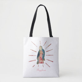 Bolso De Tela Bendita Madre Virgen María Bonito Cristiana