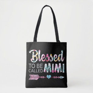 Bolso De Tela Bendita sea llamada Mimi Colorful For Grandma