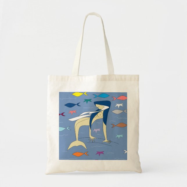 Bolso De Tela Bendita Sirena Virgen (Frente)