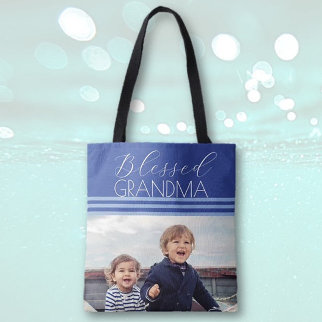 Bolso De Tela Bendita Tote de regalo de fotografía de la abuela  (Subido por el creador)