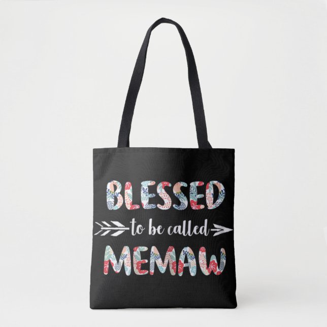 Bolso De Tela Bendito De Ser Llamado Memaw (Anverso)