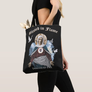 Bolso De Tela Bendito en llamas - Diseño gótico