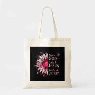 Bolso De Tela Bendito Por Dios - Amado Por Jesús Girasol Rosa