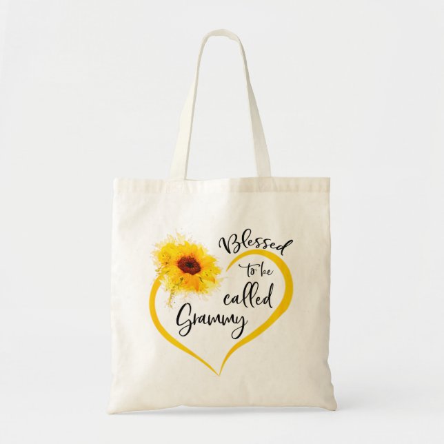 Bolso De Tela Bendito Ser Llamado Grmy Sunflower Gifts (Frente)