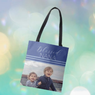 Bolso De Tela Bendito Tote de regalo de fotografía personalizado