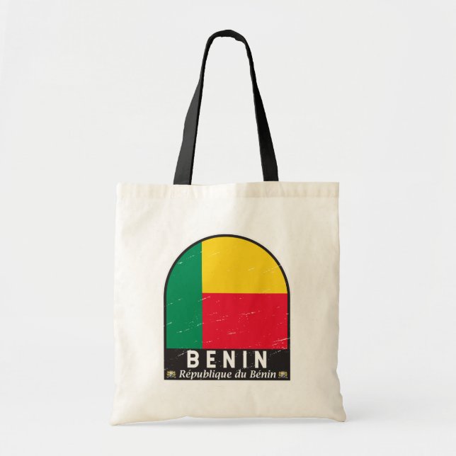 Bolso De Tela Benín: El emblema de la bandera con problemas de c (Frente)