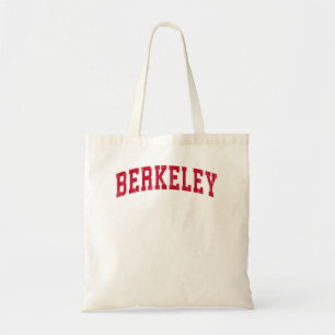Bolso De Tela Berkeley California CA Vintage Sports Design Red D